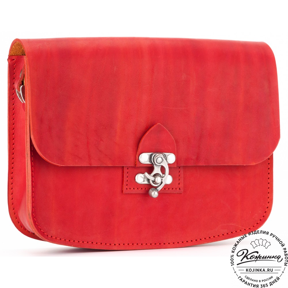 Кожаная сумка ручной работы "Кэтрин" (красная)